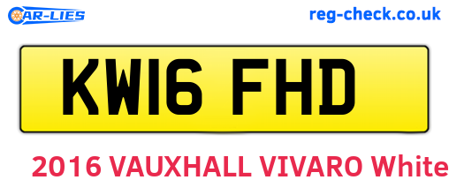 KW16FHD are the vehicle registration plates.