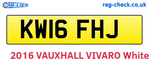 KW16FHJ are the vehicle registration plates.