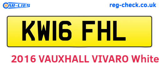 KW16FHL are the vehicle registration plates.