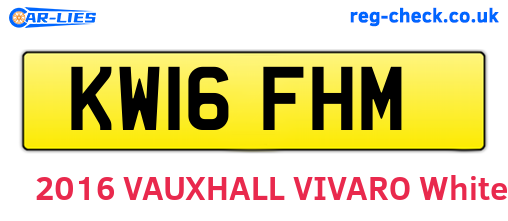 KW16FHM are the vehicle registration plates.