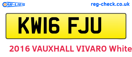 KW16FJU are the vehicle registration plates.