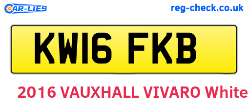 KW16FKB are the vehicle registration plates.
