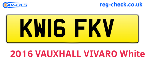 KW16FKV are the vehicle registration plates.