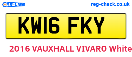 KW16FKY are the vehicle registration plates.