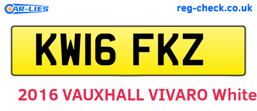 KW16FKZ are the vehicle registration plates.