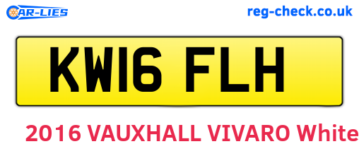 KW16FLH are the vehicle registration plates.