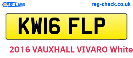 KW16FLP are the vehicle registration plates.