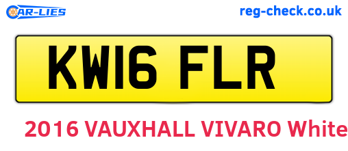 KW16FLR are the vehicle registration plates.