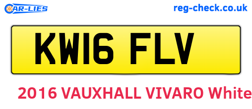 KW16FLV are the vehicle registration plates.