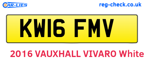 KW16FMV are the vehicle registration plates.