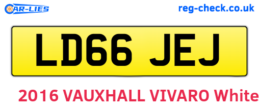 LD66JEJ are the vehicle registration plates.