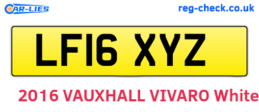 LF16XYZ are the vehicle registration plates.