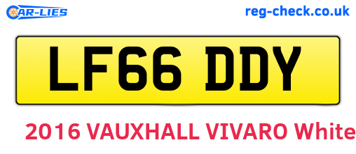 LF66DDY are the vehicle registration plates.