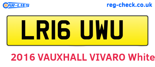 LR16UWU are the vehicle registration plates.