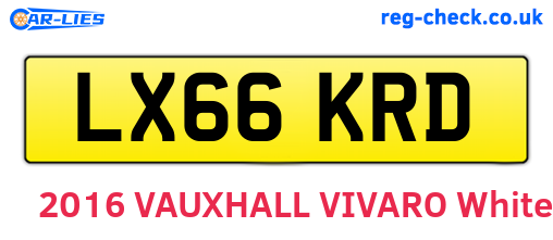 LX66KRD are the vehicle registration plates.