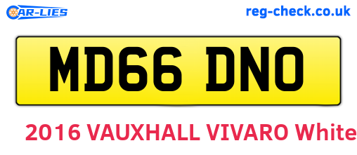 MD66DNO are the vehicle registration plates.