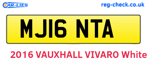 MJ16NTA are the vehicle registration plates.