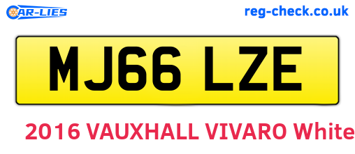 MJ66LZE are the vehicle registration plates.