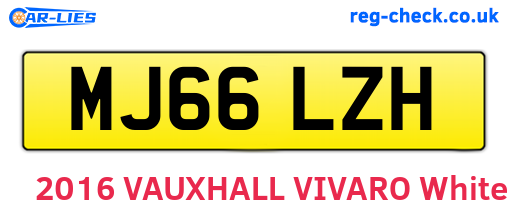 MJ66LZH are the vehicle registration plates.