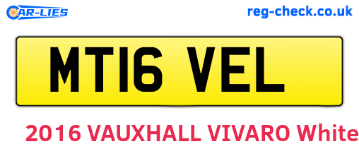 MT16VEL are the vehicle registration plates.