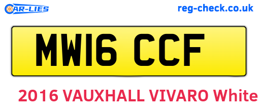 MW16CCF are the vehicle registration plates.