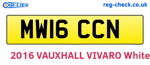 MW16CCN are the vehicle registration plates.