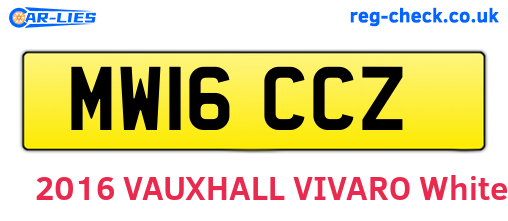 MW16CCZ are the vehicle registration plates.