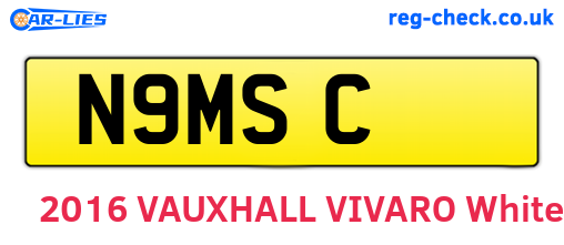 N9MSC are the vehicle registration plates.
