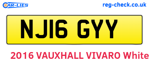 NJ16GYY are the vehicle registration plates.