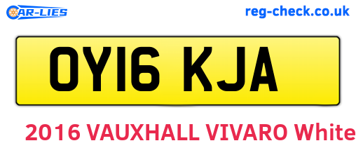 OY16KJA are the vehicle registration plates.