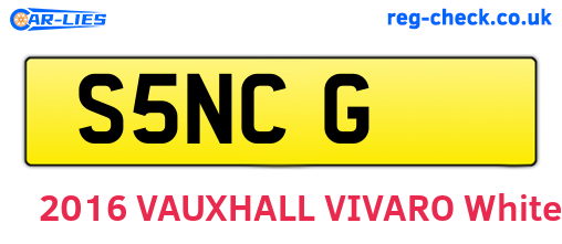 S5NCG are the vehicle registration plates.