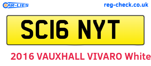 SC16NYT are the vehicle registration plates.