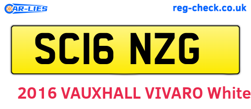 SC16NZG are the vehicle registration plates.