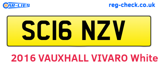 SC16NZV are the vehicle registration plates.