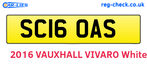 SC16OAS are the vehicle registration plates.