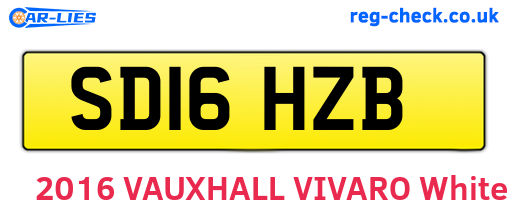 SD16HZB are the vehicle registration plates.