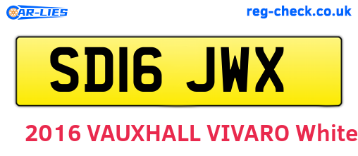 SD16JWX are the vehicle registration plates.