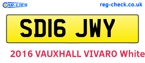 SD16JWY are the vehicle registration plates.