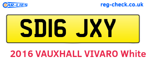 SD16JXY are the vehicle registration plates.