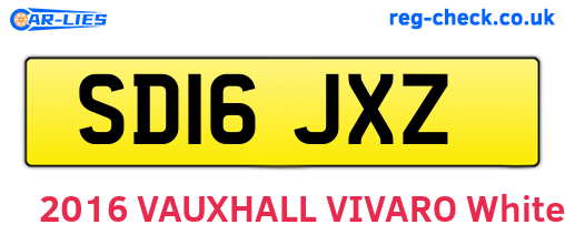 SD16JXZ are the vehicle registration plates.