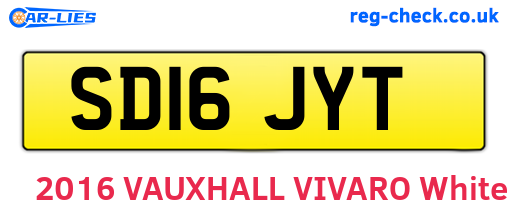 SD16JYT are the vehicle registration plates.