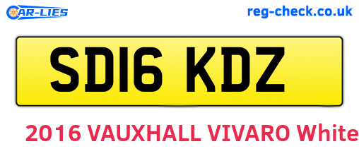 SD16KDZ are the vehicle registration plates.