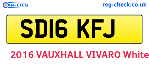 SD16KFJ are the vehicle registration plates.