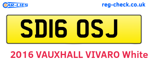 SD16OSJ are the vehicle registration plates.