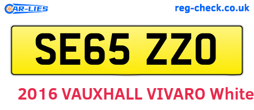 SE65ZZO are the vehicle registration plates.