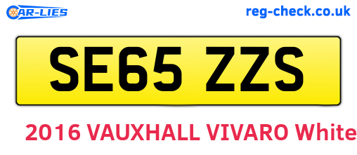 SE65ZZS are the vehicle registration plates.