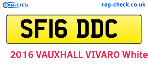 SF16DDC are the vehicle registration plates.