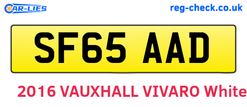 SF65AAD are the vehicle registration plates.