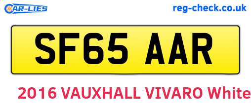 SF65AAR are the vehicle registration plates.