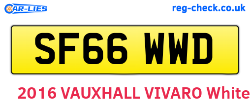 SF66WWD are the vehicle registration plates.